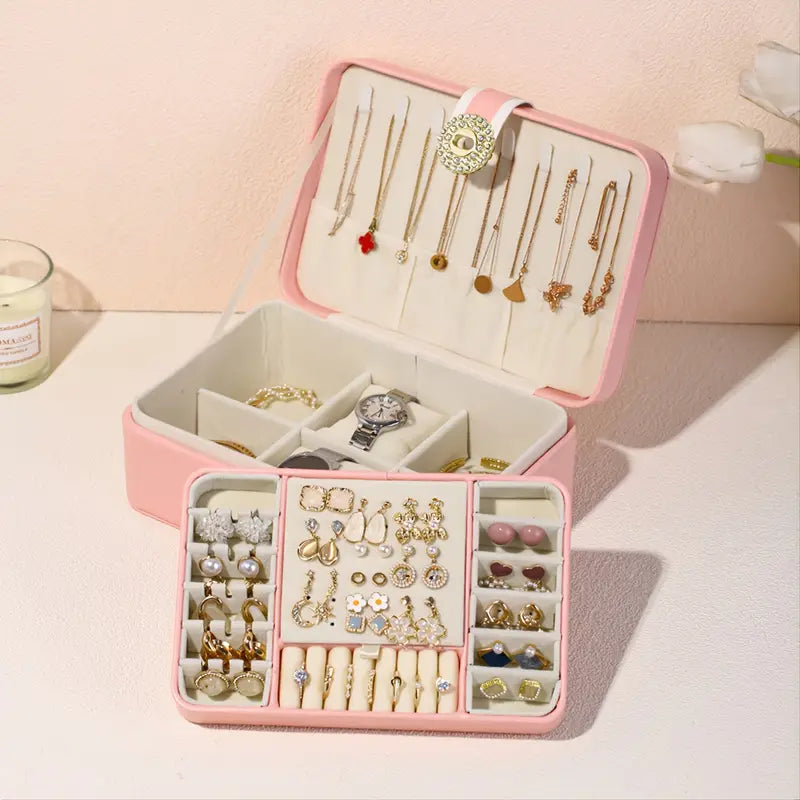 Estuche Organizador de Joyas Multicapa para Viaje y Exhibición