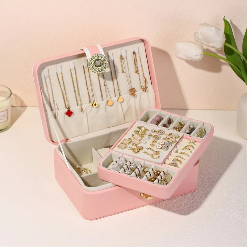 Estuche Organizador de Joyas Multicapa para Viaje y Exhibición