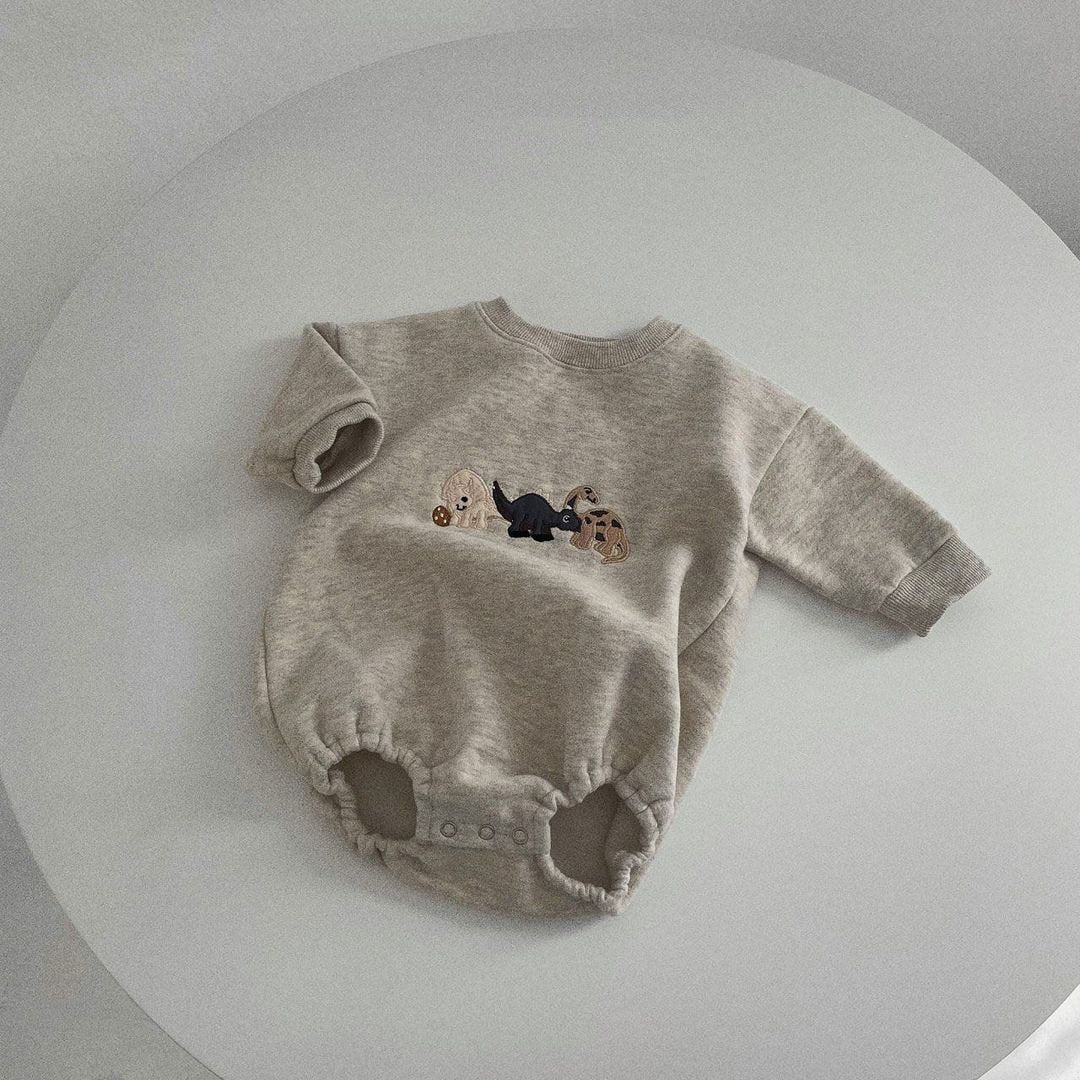 Triangle Pattern Long Sleeve Baby Romper