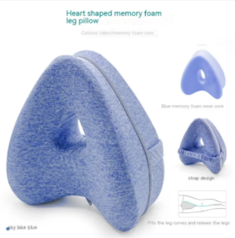 Almohada para Piernas de Espuma de Memoria en Forma de Corazón